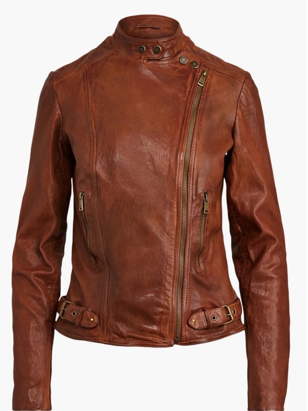 Ralph Lauren Dark Walnut Leather Jacket